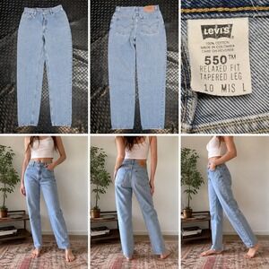 Vintage Levi's 550 Jeans 28x32 Relaxed Tapered 2002 Y2K Women Size 10 L